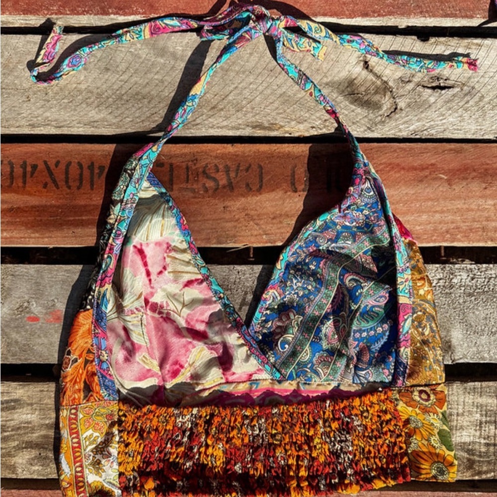 Euc Gardenbelle Shop Patch Work Patchwork Halter … - image 6